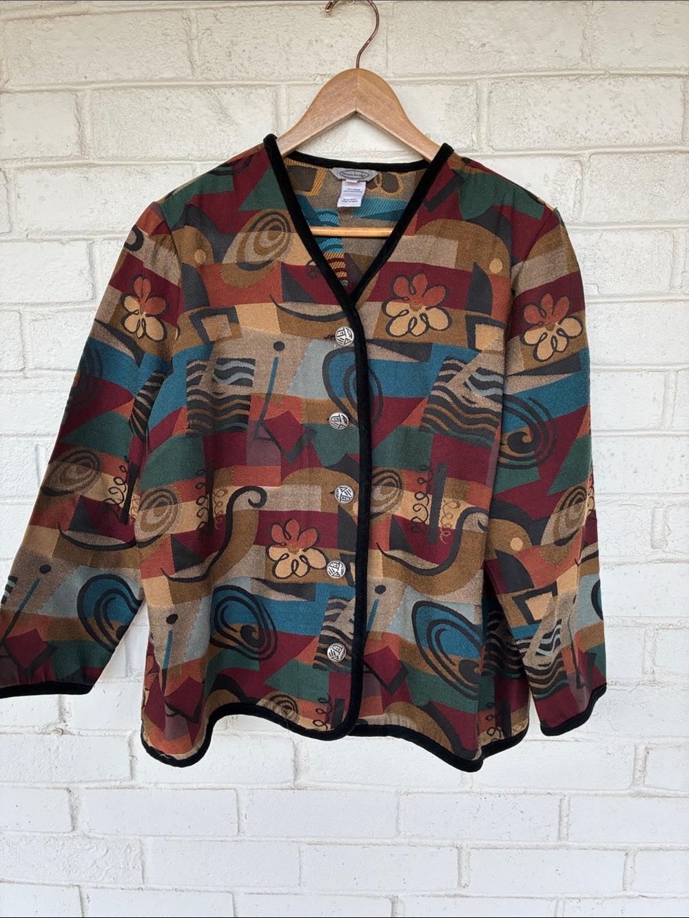 Stonebridge Vintage Abstract Blazer 1X